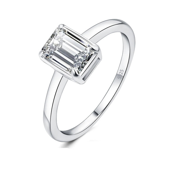 Orion Moissanite Engagement Ring – 925 Sterling Silver