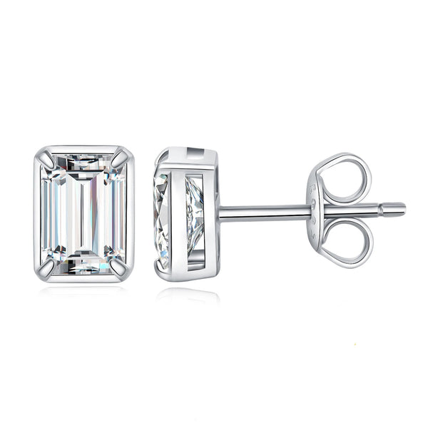 Orion Moissanite Stud Earrings – 925 Sterling Silver